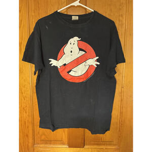 Vintage 1984 Ghostbusters Logo Black T-shirt